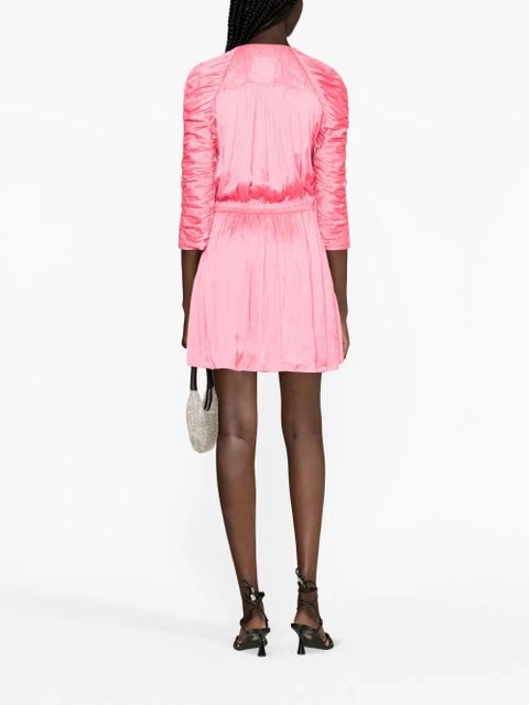 Zadig&Voltaire Realine gathered satin-finish minidress - Pink