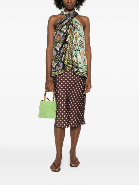 ALEMAIS geometric-pattern blouse - Blue