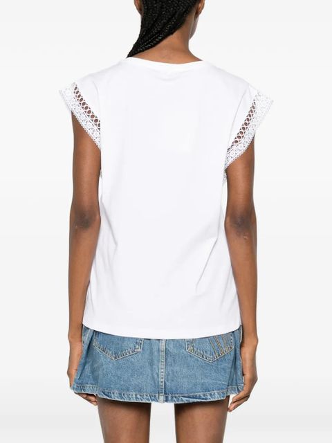 TWINSET lace-trim T-shirt - White