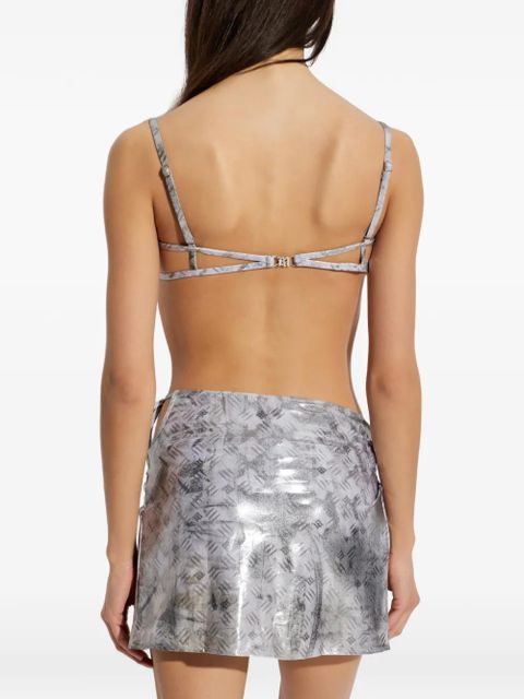 MISBHV knot-detail tie-fastening pareo - Silver