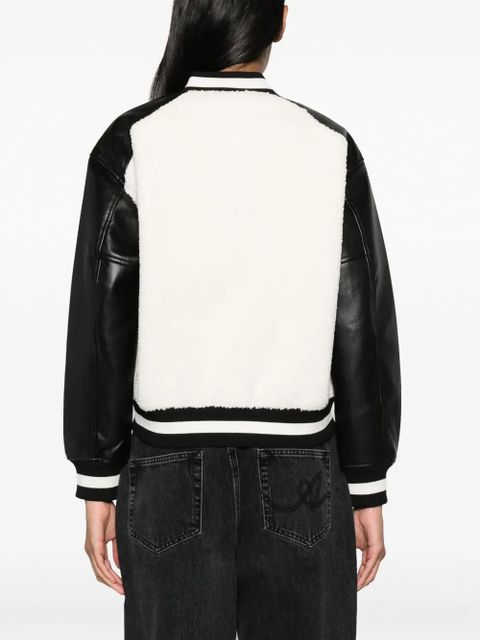 Axel Arigato Saul faux-shearling bomber jacket - White