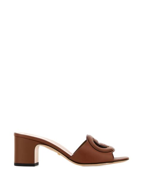 Gucci cutout leather sandals - Brown - zdjęcie produktu nr 1