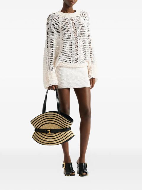 Balmain short crochet lace dress - Neutrals - zdjęcie produktu nr 2