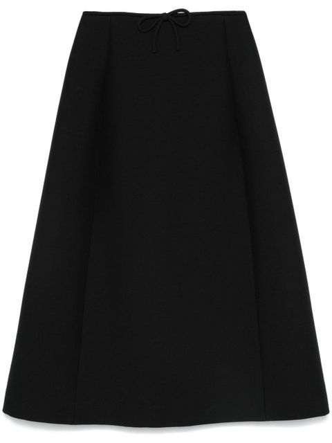 Valentino Garavani bow-detailed midi skirt - Black - zdjęcie produktu nr 1