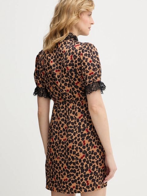 Never Fully Dressed sukienka Cherry Mini Lyla kolor brązowy mini prosta NFDDR3246