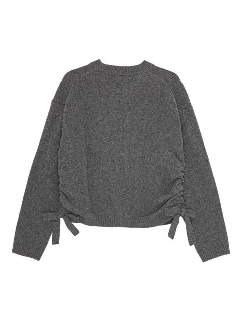 GANNI ruched-detail sweater - Grey - zdjęcie produktu nr 2