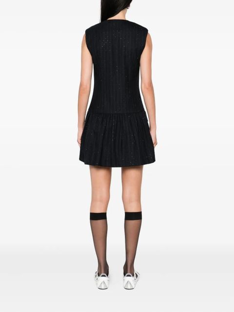 SANDRO rhinestone-embellished sleeveless dress - Blue