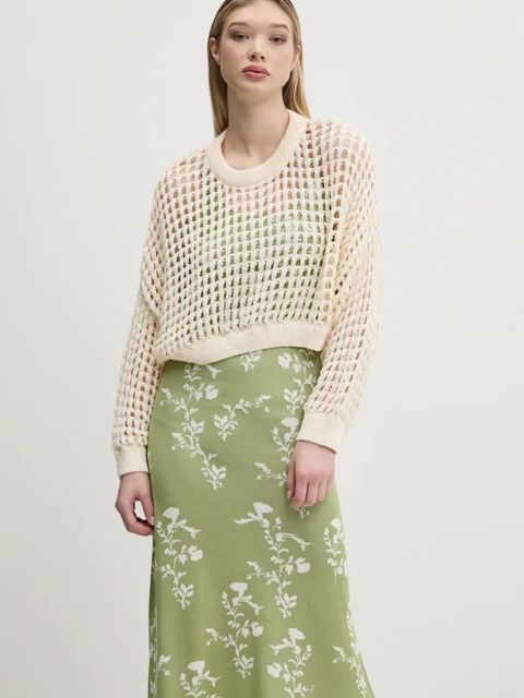 Desigual sukienka i sweter DANA kolor zielony maxi rozkloszowana 25SWVK59