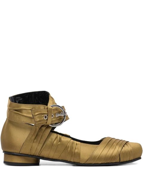 ALOHAS Volant pleated buckle ballet flats - Gold - zdjęcie produktu nr 1