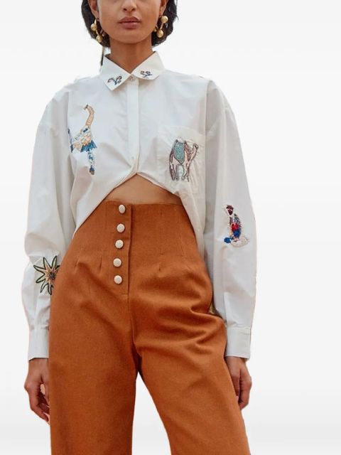 ALEMAIS Carmine embroidered shirt - White - zdjęcie produktu nr 1