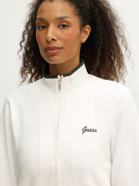 Guess bluza PAULINA damska kolor beżowy wzorzysta V5BQ01 K1902