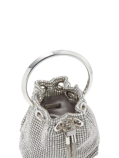 Jimmy Choo Bon Bon crystal-embellished mini bag - Silver