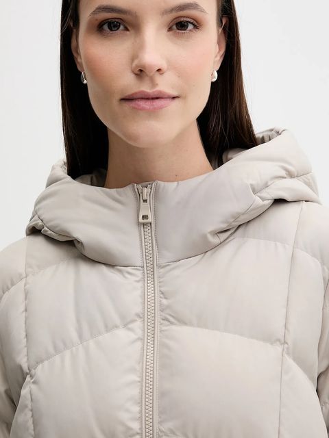 Geox kurtka ANYLLA kolor beżowy zimowa oversize W4628Q T3144