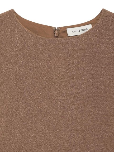 ANINE BING Maddie crepe blouse - Brown