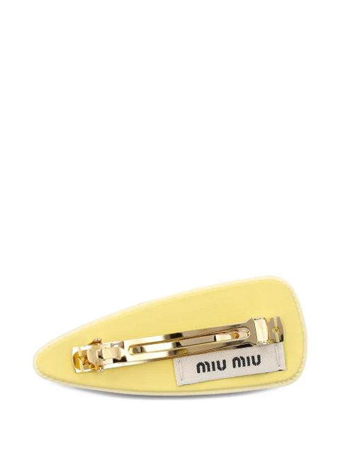 Miu Miu logo-detail hair clip - Neutrals - zdjęcie produktu nr 2