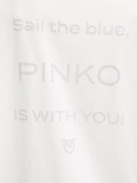 Pinko t-shirt bawełniany damski kolor biały 105526 A2S1