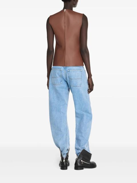 JW Anderson sleeveless leather top - Brown
