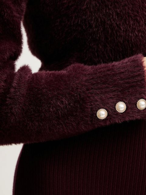 Morgan sukienka i sweter RMONA kolor bordowy RMONA