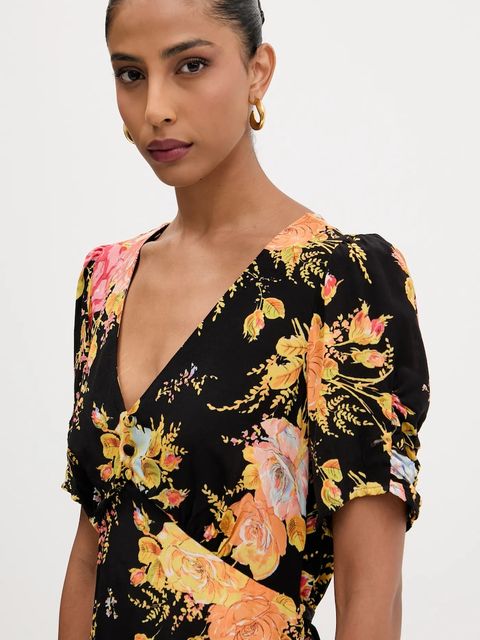 Never Fully Dressed sukienka kolor czarny mini rozkloszowana