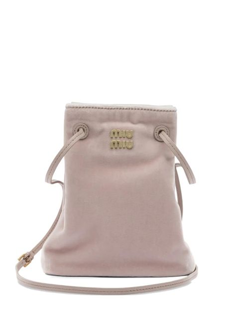 Miu Miu logo-detail bucket bag - Pink - zdjęcie produktu nr 1