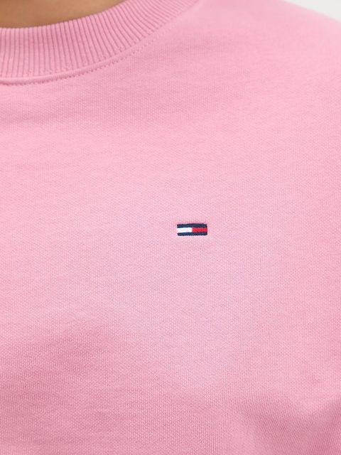 Tommy Jeans bluza bawełniana damska kolor różowy gładka DW0DW21831