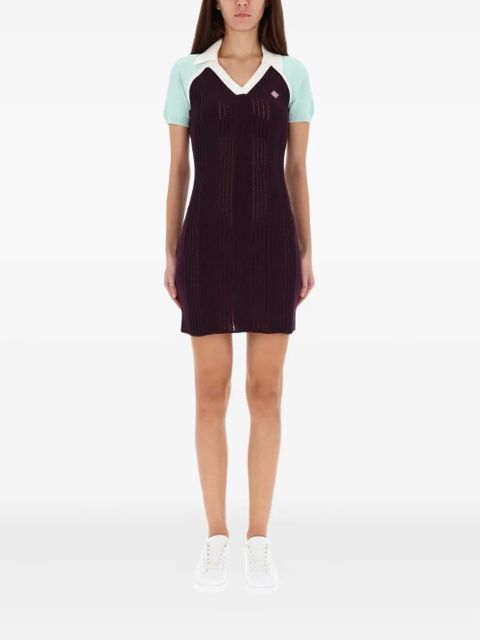 Casablanca polo logo dress - Purple