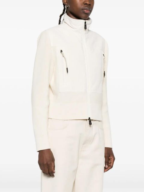 Moncler Grenoble zip-up cardigan - Neutrals