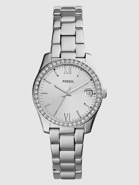Fossil zegarek damski kolor srebrny