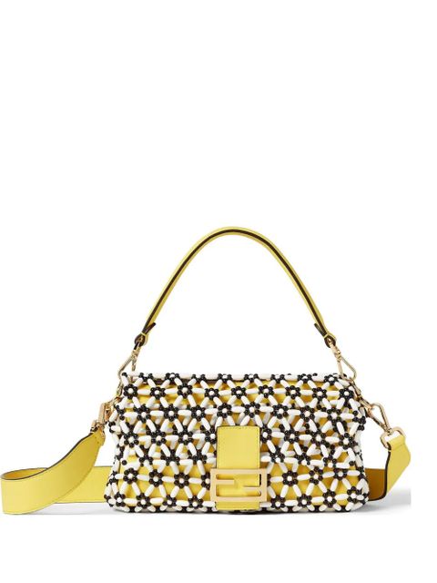 FENDI Baguette beaded-flowers shoulder bag - Yellow - zdjęcie produktu nr 1