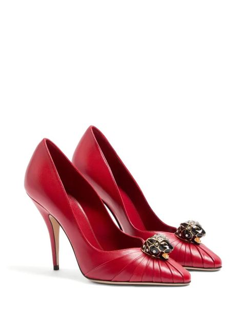 Valentino Garavani 105mm Panthea pleated pumps - Red - zdjęcie produktu nr 2