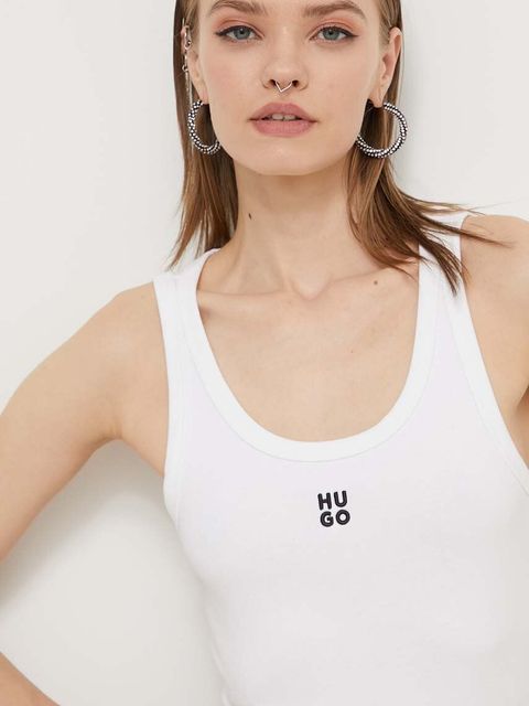 HUGO top damski kolor biały 50514489 - zdjęcie produktu nr 2