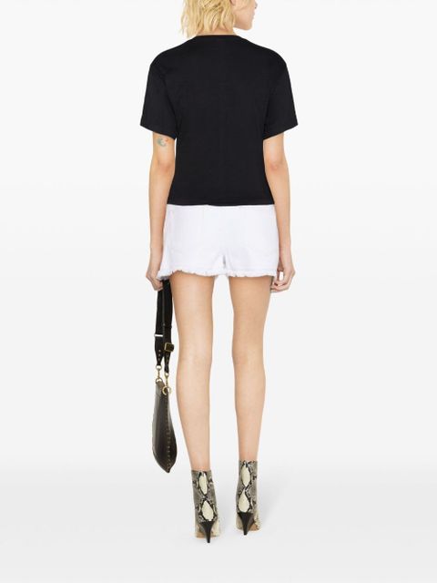 ISABEL MARANT Lesia frayed denim shorts - White