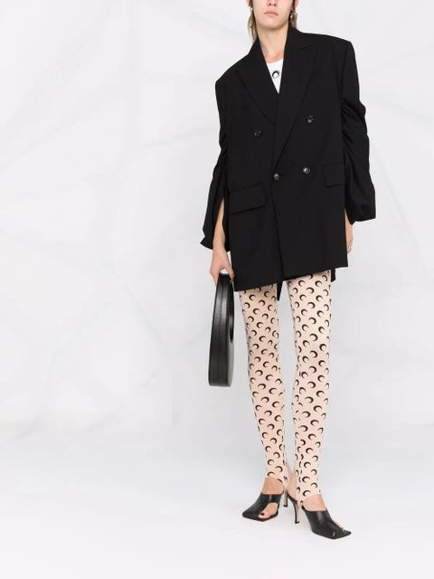 Marine Serre all over moon pattern leggings - Neutrals - zdjęcie produktu nr 2