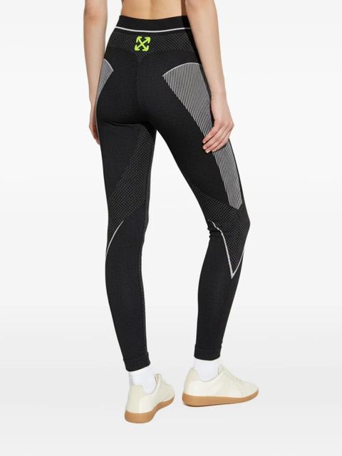 Off-White striped panelled trousers - Black