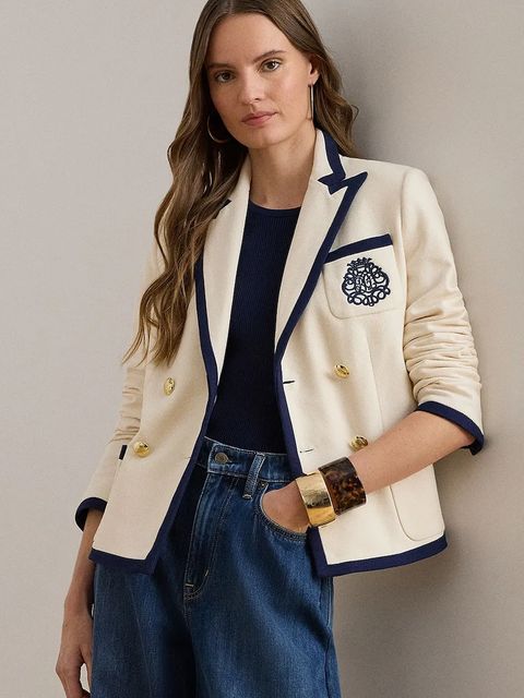 Lauren Ralph Lauren marynarka damska bawełniana - zdjęcie produktu nr 1