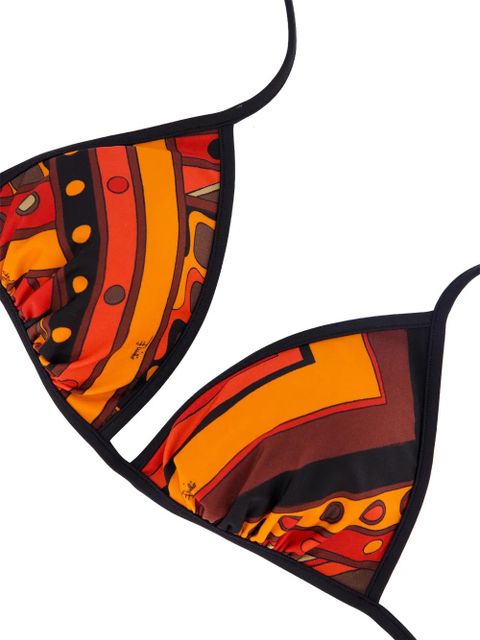 PUCCI Vivara-print reversible bikini top - Orange