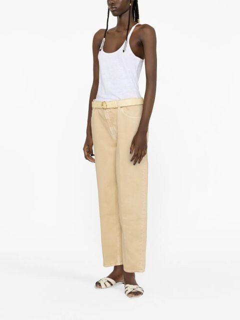 TOTEME linen racerback tank top - White