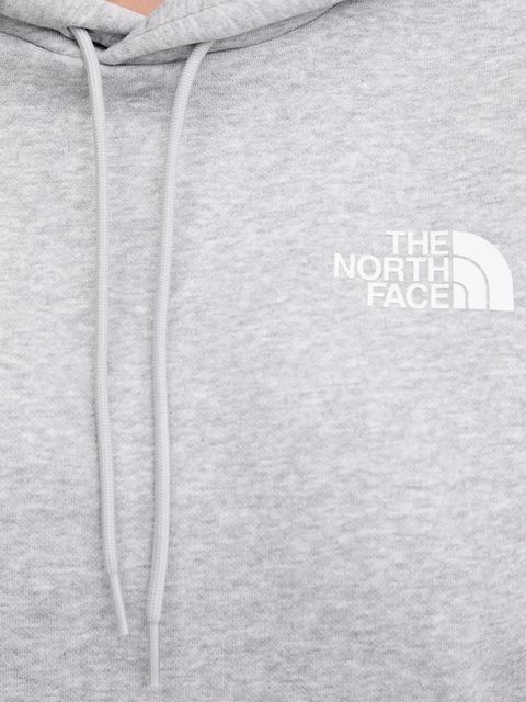 The North Face bluza Simple Dome damska kolor szary z kapturem melanżowa NF0A89EYDYX1