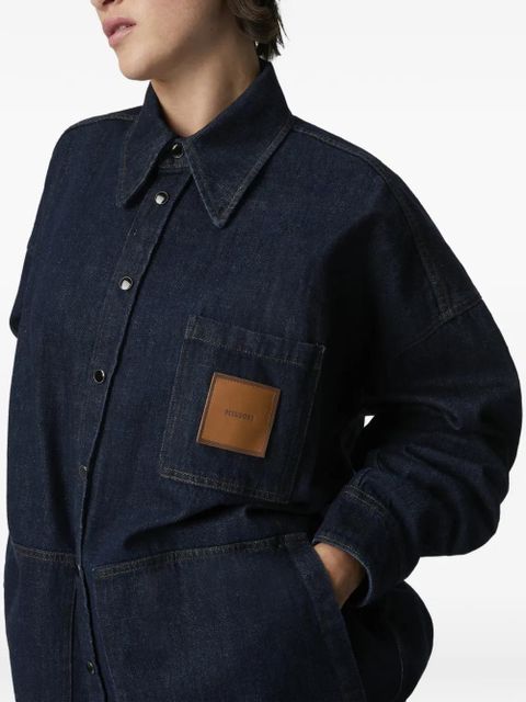 Missoni logo-patch chest-pocket shirt - Blue