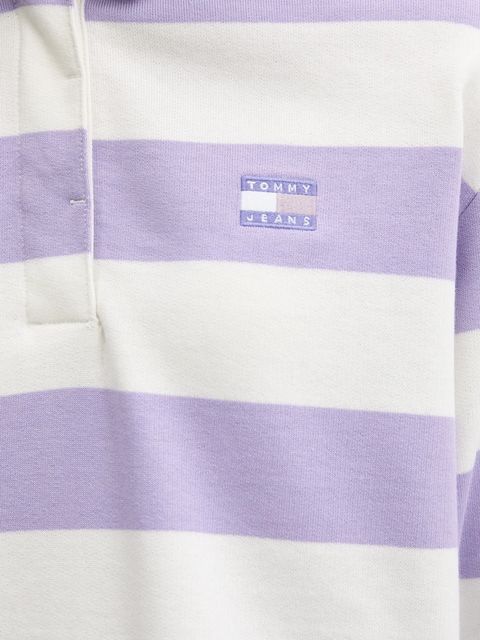 Tommy Jeans bluza bawełniana damska kolor fioletowy wzorzysta DW0DW20948