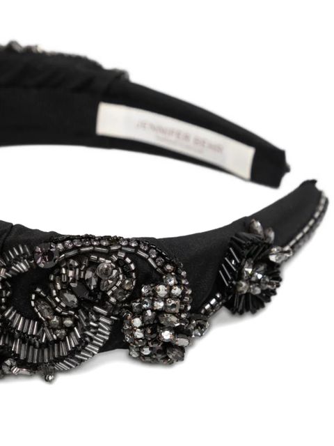 Jennifer Behr crystal-embellished headband - Black - zdjęcie produktu nr 2
