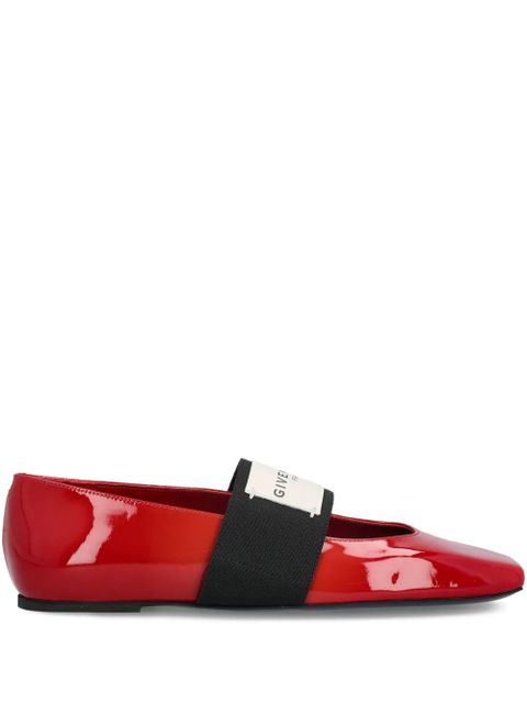Givenchy logo-strap ballet flats - Red - zdjęcie produktu nr 1