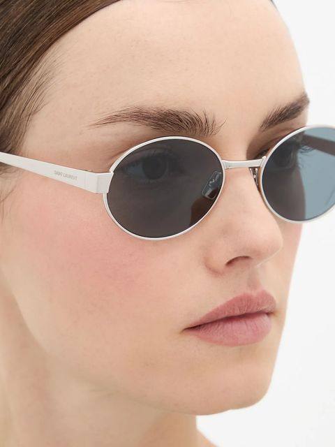 Saint Laurent okulary przeciwsłoneczne damskie kolor srebrny SL 692