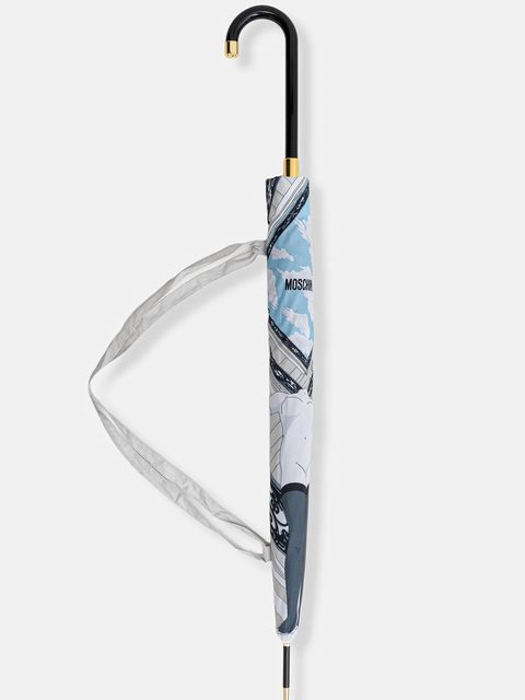 Moschino parasol kolor niebieski 9004