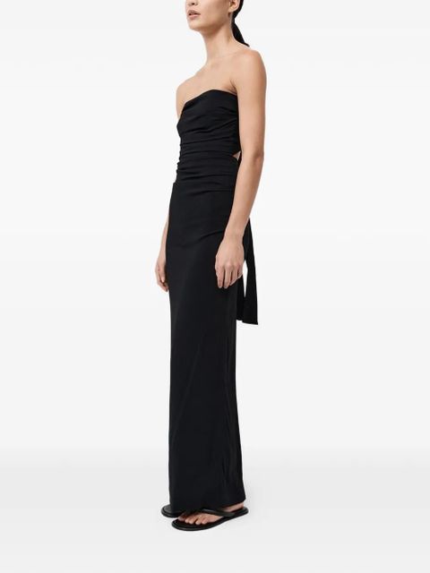 St. Agni ruched strapless maxi dress - Black