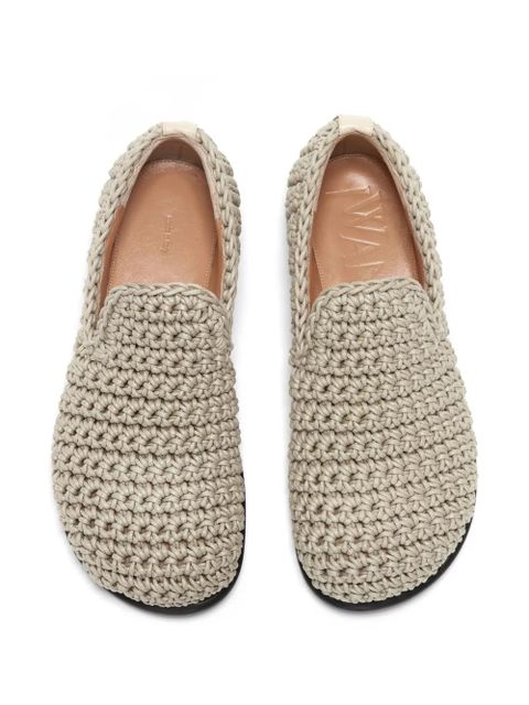 JW Anderson crochet moccasin loafers - Neutrals