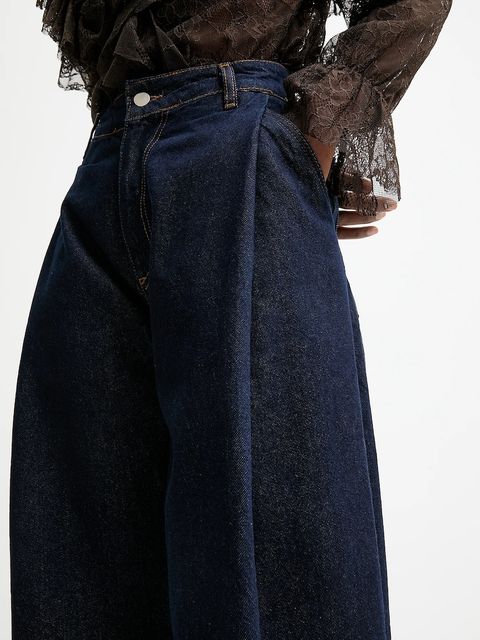 Answear.LAB jeansy damskie kolor granatowy