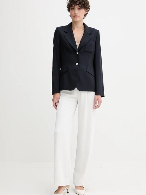 Joop! marynarka kolor granatowy jednorzędowa gładka 30048838