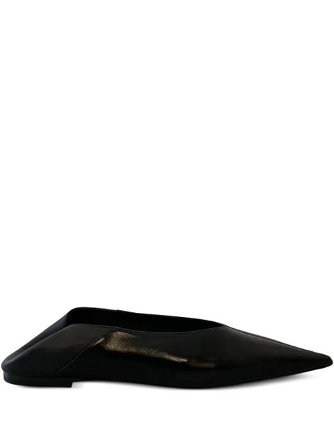 Saint Laurent Nour pointed-toe leather mules - Black - zdjęcie produktu nr 1