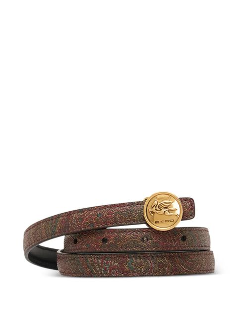 ETRO paisley-pattern circular-buckle belt - Brown - zdjęcie produktu nr 1